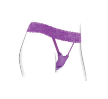 Фиолетовый пояс с вибровкладкой Ultimate G-Spot Butterfly Strap-On