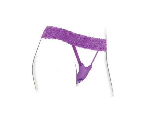 Фиолетовый пояс с вибровкладкой Ultimate G-Spot Butterfly Strap-On