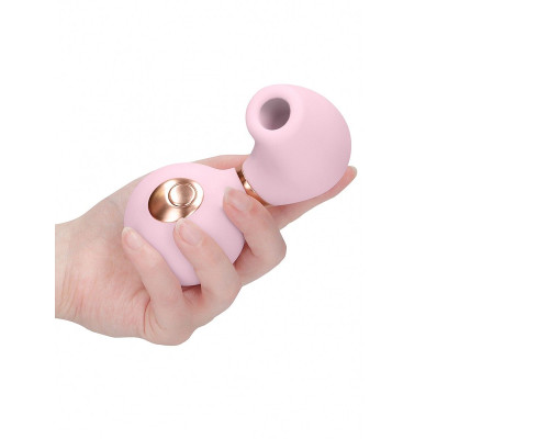 Розовый клиторальный вакуум-волновой массажер Irresistible Invincible