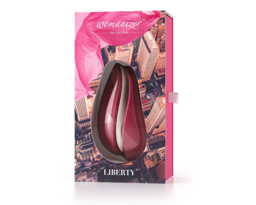 Красный бесконтактный клиторальный стимулятор Womanizer Liberty