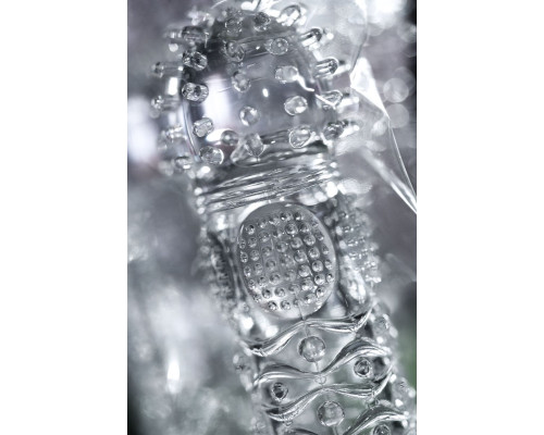 Прозрачная рельефная насадка на палец Hicks - 8,5 см.