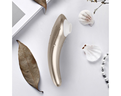 Клиторальный вибромассажер с вакуумной стимуляцией - 15,8 см.