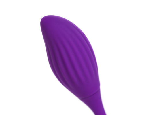 Фиолетовый вакуумный стимулятор клитора Ginny с виброяйцом