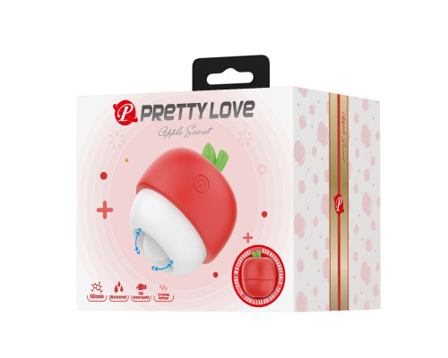 Красный клиторальный стимулятор в форме яблочка Apple Secret