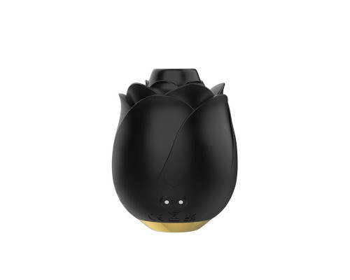 Черный клиторальный стимулятор Black Rose Silicone Clitoral Suction