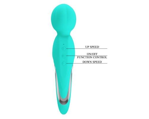 Бирюзовый жезловый вибратор Walter