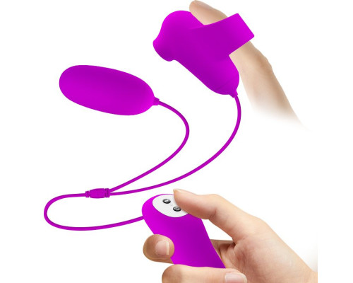 Лиловый вакуумный стимулятор клитора с виброяйцом