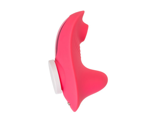 Розовый вибровкладыш в трусики с вакуум-волновой стимуляцией Xiari