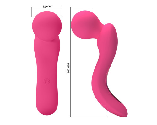 Розовый вибратор с изогнутой головкой Lois