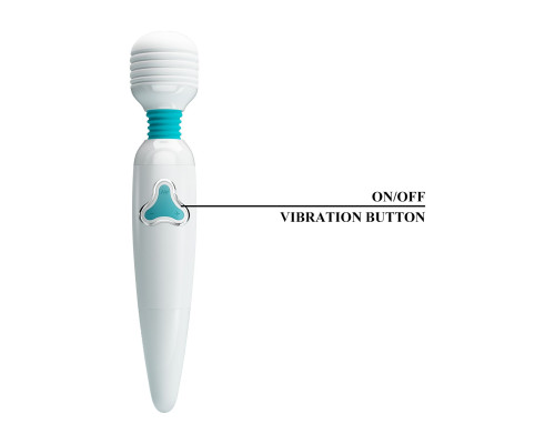 Белый wand-вибратор Cloud - 25 см.