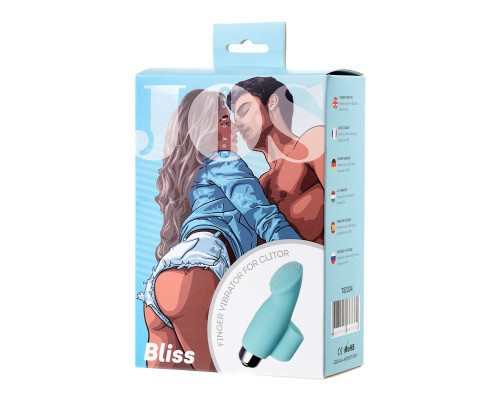 Мятная вибронасадка на палец для клиторальной стимуляции JOS BLISS - 9 см.