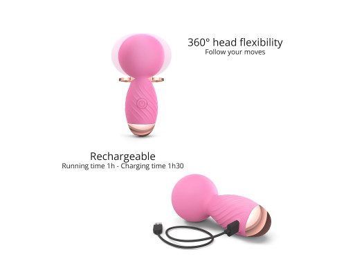 Розовый мини-wand вибратор Itsy Bitsy Mini Wand Vibrator