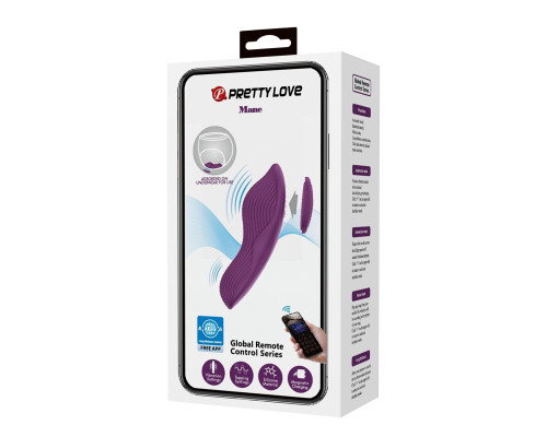 Фиолетовый вибратор в трусики Mane с управлением через приложение