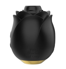Черный клиторальный стимулятор Black Rose Silicone Clitoral Suction