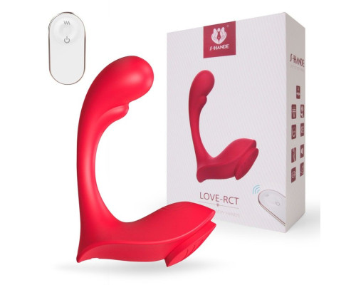 Красный вибромассажер в трусики Love-RCT - 13,1 см.