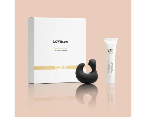 Вибростимулятор-уточка Lov Finger в комплекте с возбуждающим гелем