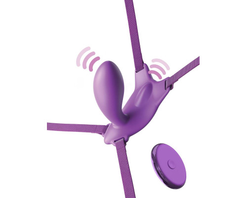 Фиолетовый пояс с вибровкладкой Ultimate G-Spot Butterfly Strap-On