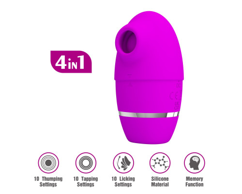 Лиловый стимулятор клитора 4-в-1 Shakira