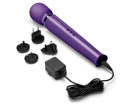 Фиолетовый вибратор Le Wand Rechargeable Vibrating Massager - 34 см.