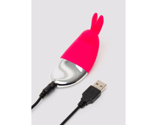 Розовый клиторальный вибратор Happy Rabbit