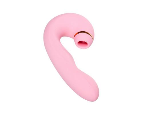 Нежно-розовый многофункциональный стимулятор клитора Juna - 15 см.