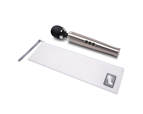 Серебристый вибромассажер Die Cast