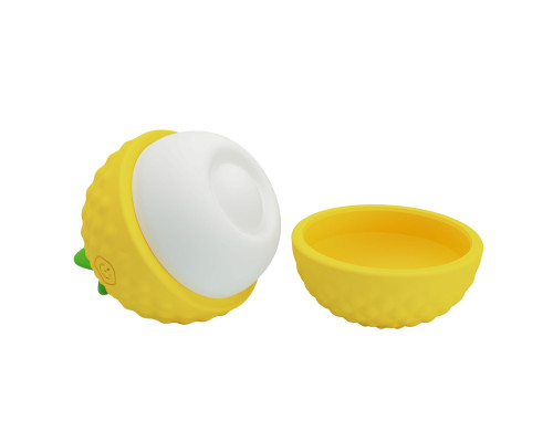 Желтый клиторальный стимулятор-ананас Pineapple Secret