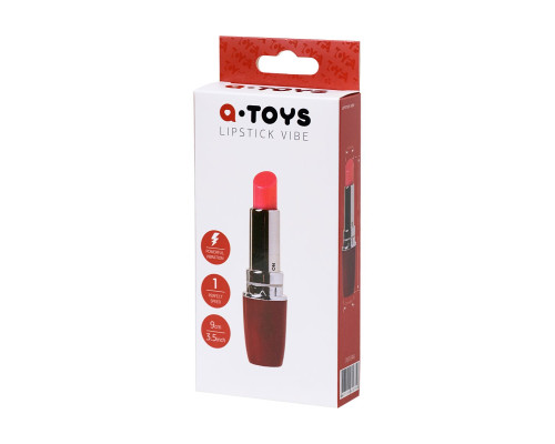 Красный мини-вибратор в форме губной помады Lipstick Vibe