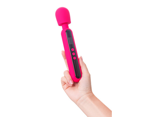 Ярко-розовый wand-вибратор Mashr - 23,5 см.