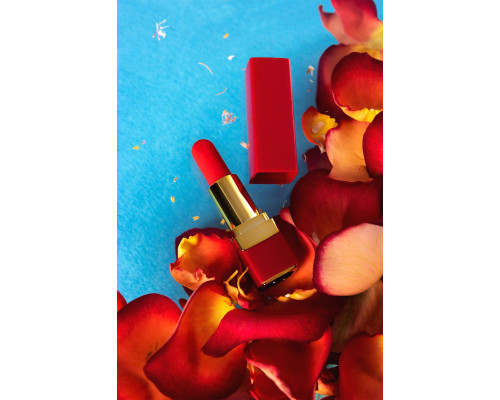 Красный вибратор-помада Pansies - 9 см.