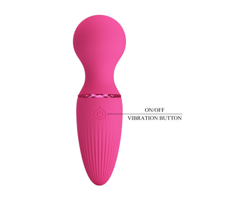 Розовый мини-wand Dwayne - 12 см.