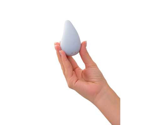 Голубой вибромассажер в форме капли Dew Drop