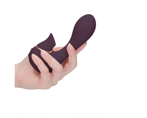 Фиолетовый вакуум-волновой массажер с двойной стимуляцией Irresistible Mythical