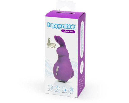 Фиолетовый клиторальный вибратор в форме зайчика