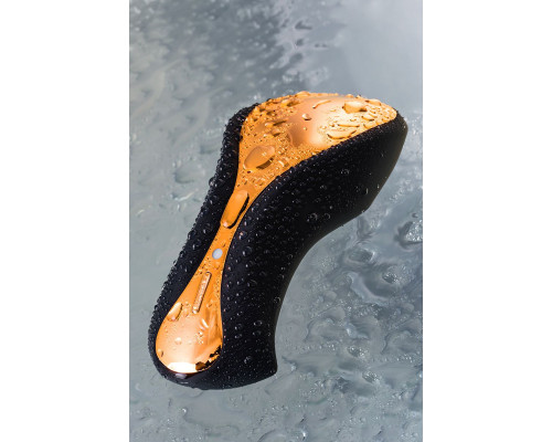 Чёрно-золотой клиторальный вибромассажер WANAME Surf