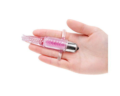 Насадка на палец в виде вибромассажера с щёточкой