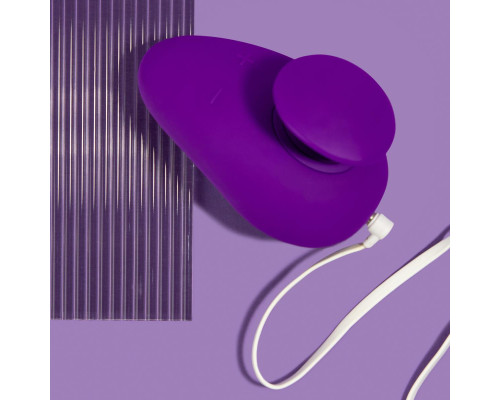 Фиолетовый клиторальный вибромассажер Palm Sense