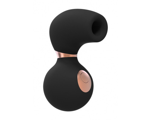 Черный клиторальный вакуум-волновой массажер Irresistible Invincible