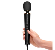 Черный проводной вибратор Le Wand Petite Vibrating Massager - 25 см.