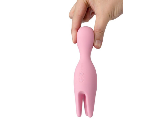 Розовый универсальный вибратор Nymph с подвижными  щупальцами