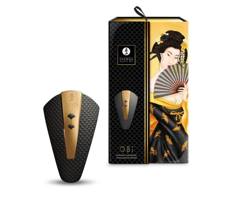 Черный клиторальный вибростимулятор OBI