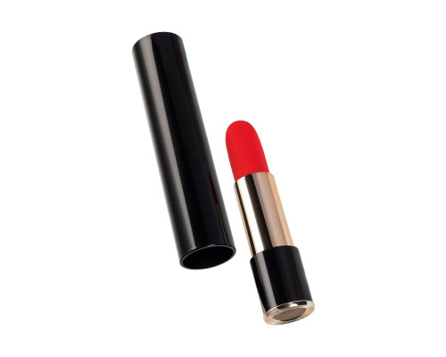 Красный мини-вибратор в виде помады Merlo - 10,5 см.