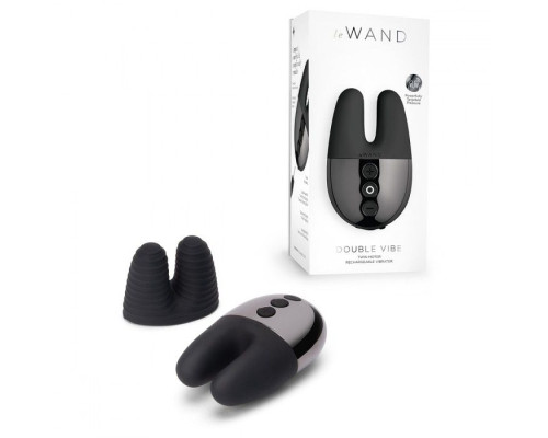 Черный вибратор с ушками Le Wand Double Vibe