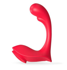 Красный вибромассажер в трусики Love-RCT - 13,1 см.