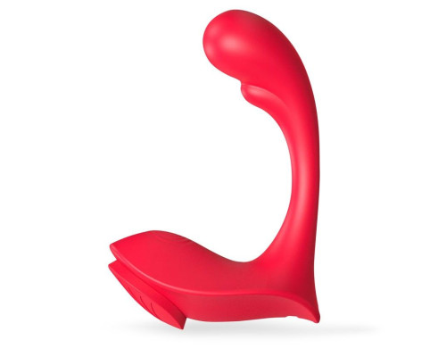 Красный вибромассажер в трусики Love-RCT - 13,1 см.