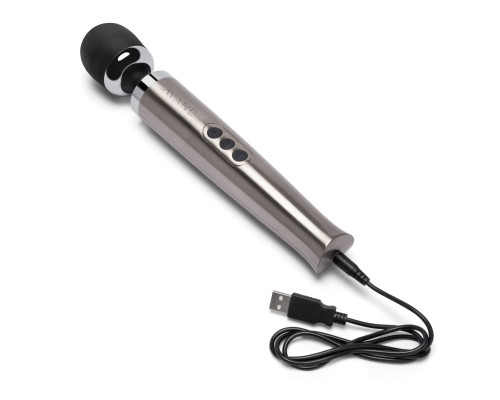 Серебристый вибромассажер Die Cast