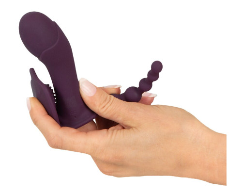Фиолетовый вибратор для ношения в трусиках ARIVA RC Panty Vibrator
