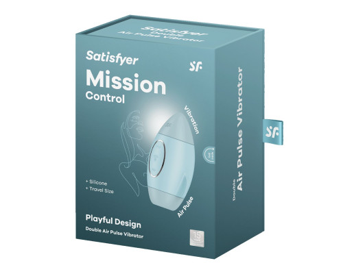 Голубой вакуумный стимулятор клитора Mission Control