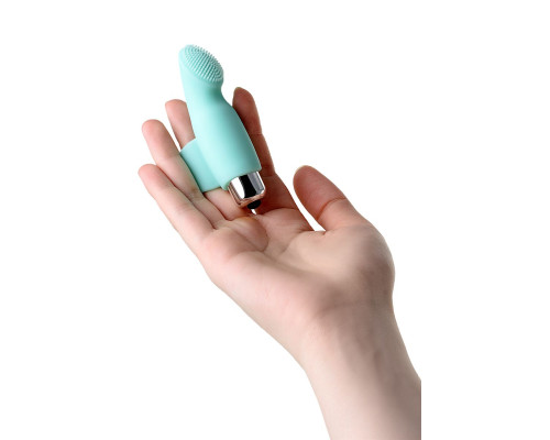 Мятная вибронасадка на палец для клиторальной стимуляции JOS BLISS - 9 см.