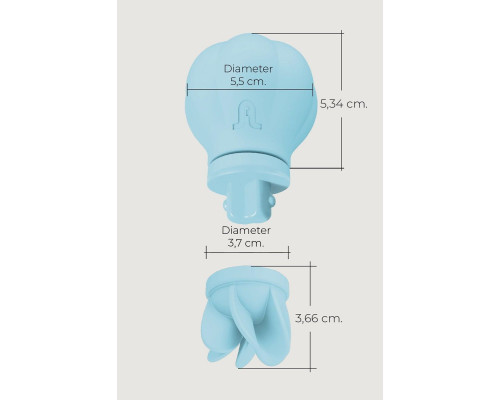 Голубой стимулятор клитора с 5 насадками Caress
